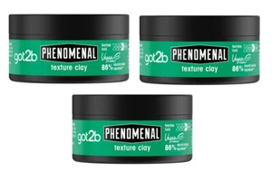 Schwarzkopf Got2B Gentleman Texture Clay, 3 x 100ml Vegan - Picture 1 of 1