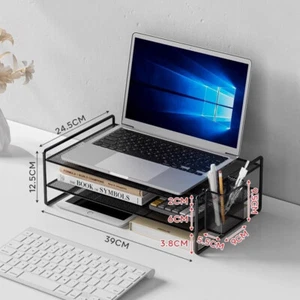 Computer Monitor Riser Holder Laptop Cooling PC Screen Stand Bracket Desktop - Picture 1 of 22
