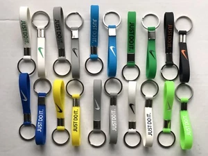 1 (One) 3D Nike JUST DO IT SILICONE KEYCHAIN  Key Ring - Picture 1 of 3