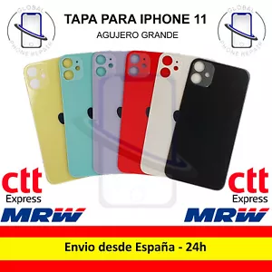 Tapa Trasera Cristal para IPHONE 11 Agujero Grande Fácil montaje Envío 24Hr - Imagen 1 de 1