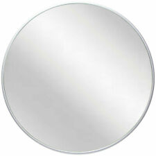 Infinity Instruments Plata 21 Inch Round Hanging Wall Mirror, Silver (Open Box)
