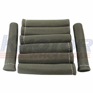 1200° Spark Plug Wire Boots Heat Shield Protector Sleeve SBC BBC 350 8pcs Black - Picture 1 of 6