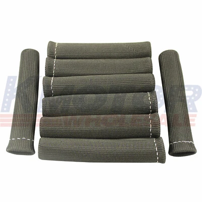 1200° Spark Plug Wire Boots Heat Shield Protector Sleeve SBC BBC 350 8pcs Black - Image 1 of 4