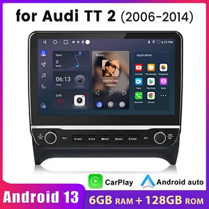 6+128GB Apple Carplay Android 12 Car Radio GPS Stereo For Audi TT MK2 2006-2014 - Bild 1 von 10