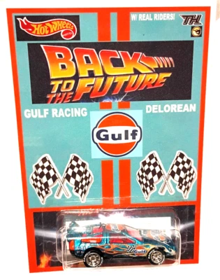 Hot Wheels Custom "Gulf"  Back To The Future Super Treasure Hunt Delorean w/RR!! - Image 1 of 4
