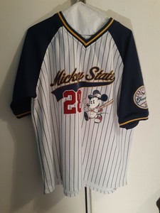 mens mickey mouse baseball jersey