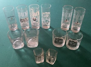 Jack Daniels Gift Pack. Complete Set of 12 Glasses. 6 12 oz Tall 4 Rocks 2 Shot - Picture 1 of 1