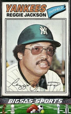 Reggie Jackson 1977 Topps #10 New York Yankees Foto 1 de 2