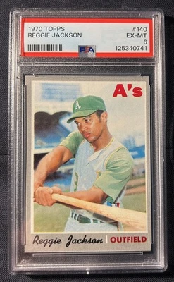 Subasta holandesa 2x1 - 1970 Topps #140, PSA 6 - HOF Reggie Jackson (Atletismo) Foto 1 de 2