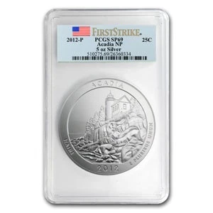 2012-P 5 oz Silver ATB Acadia SP-69 PCGS (FS) - Image 1 of 3