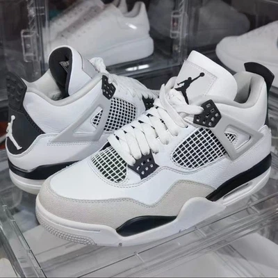 Men's Jordan Air Jordan 4 retro ''military black'' Basketball Athletic Sneaker - Image 1 of 4