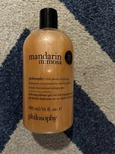 PHILOSOPHY 3 IN 1 Shampoo Shower Gel Bubble Bath 16 fl oz Each ~ Mandarin Mimosa - Picture 1 of 2