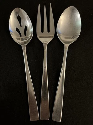 Rogers Stanley Roberts Allison-Korea (3) Serving Pieces Stainless Steel - Image 1 of 3