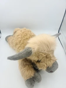 Uoozii Highland Cow Plush Stuffed Animal Weighted Long Fur Cute Gift 20 Inch - Picture 1 of 10