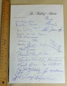 COUNT BASIE ORCHESTRA + Carta firmada de The Hi-Lo's 1961 -Thad Jones, Joe Williams+ - Imagen 1 de 10