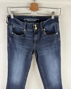 American Eagle Outfitters Artist Crop Jeans Donna 8 Reg Skinny Super Elasticizzato - Foto 1 di 8
