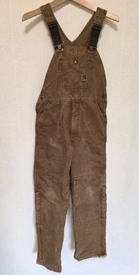 Carhartt YYR27 Brn yuoth Size XL Canvas Double Knee Bib Overalls  - Image 1 of 4