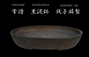 Japanische Bonsaischale TOKONAME KOKUDEI unglasiert oval extra groß B47cm ZENIGO - Bild 1 von 7