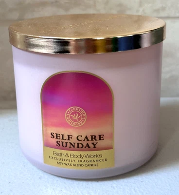Vela dominical Bath & Body Works autocuidado 3 mechas 14,5 OZ grande NUEVA Foto 1 de 4