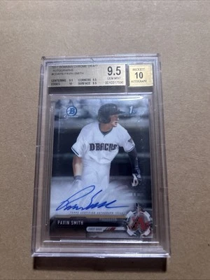 Pavin Smith 2017 1st Bowman Chrome Auto Autograph BGS 9.5/10 - Image 1 of 3