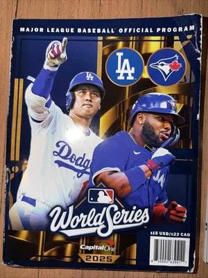 Serie Mundial MLB 2025 Programa de los Dodgers de Los Ángeles Toronto Blue Jays LEER POR FAVOR Foto 1 de 4