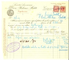 1929 TORINO Società Anonima FABBRICA ITALIANA MATITE *Fattura intestata