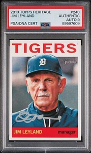 Jim Leyland 2013 Topps Heritage Signed Baseball Card #248 Auto Graded PSA 9 7609 - Picture 1 of 1