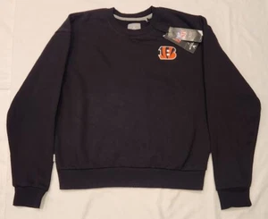 Women's Antigua Cincinnati Bengals Victory Crew Black Sweatshirt Sz Large - Picture 1 of 4