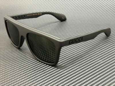 GUCCI GG1570S 001 Matte Black Grey Men's Extra Large 57 mm Sunglasses - Image 1 of 4