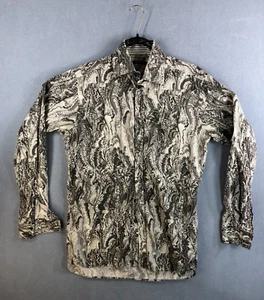Burberry London Shirt Mens Size 15.5-39 Black Button Up Long Sleeve Abstract - Picture 1 of 16