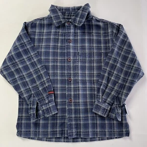 FUBU Vintage Kids Size 4T LongSleeve Flannel Button Shirt Blue The Collection - Picture 1 of 24