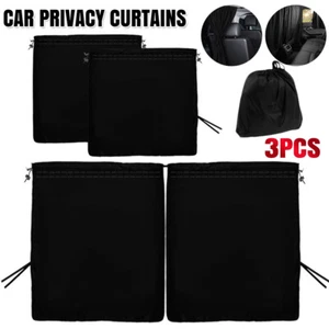 3PCS Car Privacy Curtains Car Divider Curtain Between Rear Seat Car Blackout - Picture 1 of 11
