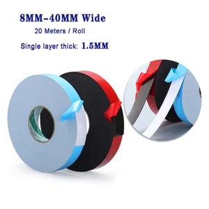 1.5mm Thick PE Double Sided Foam Car Body Trim Adhesive Tape for Auto/Billboards - Picture 1 of 7