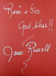 Libro autobiografía firmado por Jane Russell - Imagen 1 de 4