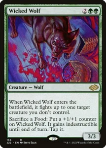 Wicked Wolf Magic The Gathering Jumpstart 2022 Raro Casi Nuevo x1 - Tarjeta Mágica - Imagen 1 de 1