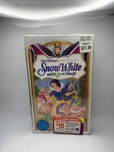 Snow White and the Seven Dwarfs VHS Walt Disneys Masterpiece Factory Sealed Tape - Picture 1 of 6