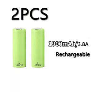 Batteria ricaricabile Li-lon fotocamera alta qualità 2 pezzi 1900 mAh NCR18500A 18500 - Foto 1 di 3