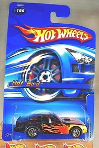 2006 Hot Wheels Mainline/Collector #198 HOT BIRD Black w/Chrome 7 Spoke Wheels - Picture 1 of 5