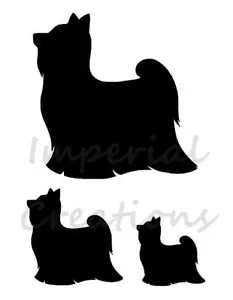 YORKIE Perro Raza De Pie 8.5 x 11 Plantilla Hoja De Plástico NUEVO S16 - Imagen 1 de 2