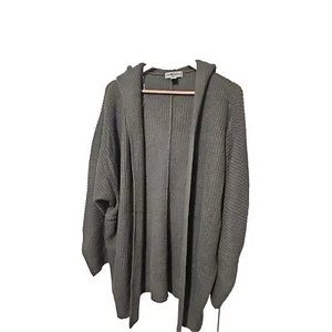 Love Change Italy Green Women's Sweater With Hood Size M Open Front - Picture 1 of 7