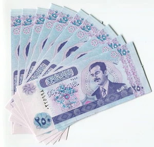 Saddam Hussein Iraq Note 250 Dinar P88 2002 Banknote XF Paper Money x 10 Pieces - Picture 1 of 2