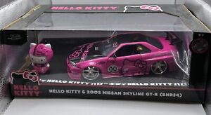 Jada Toys 1/24 2002 Nissan Skyline GT-R (BNR34) with Hello Kitty Figure Damage