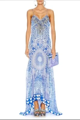 Camille The Bosphorus long Silk Dress - Size 2/12 - image 1 of 4