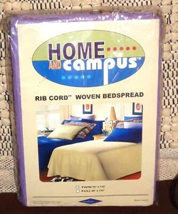 Vintage Twin Bedspread Rib Cord Home & Campus PURPLE Sealed - Picture 1 of 3
