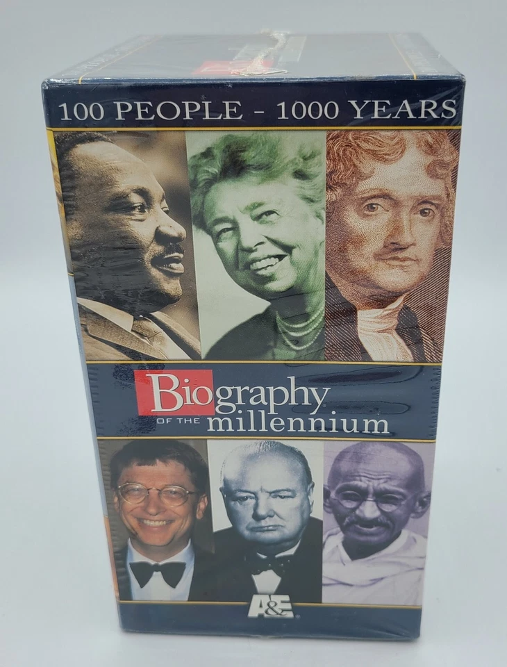 100 People 1000 Years Biography of the Millennium A&E 4 VHS Boxed Set NOS 1999 - Image 1 of 4