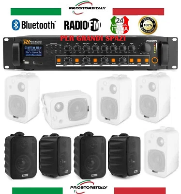 POWER DYNAMICS IMPIANTO AUDIO FILODIFFUSIONE PARETE SPAZI DA 1000 A 2000 METRI QUADRI CIRCA