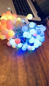 100 LED String Lights COLOR Round Ball Party Patio, - Picture 1 of 9