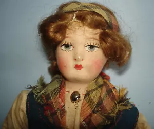 Vintage Martta Munsala Cloth & Compo Cultural Ethnic Folk Doll Finland 1930s-on - Picture 1 of 16