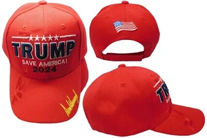 Trump 2024 Hat Make America Great Again Embroidered Adjustable Baseball Cap - Picture 1 of 6