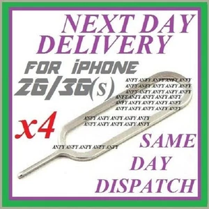 x4 Bandeja de Tarjeta Sim Pin de Expulsión Llave Herramientas iPhone 2G 3G 4G 5G - Imagen 1 de 1